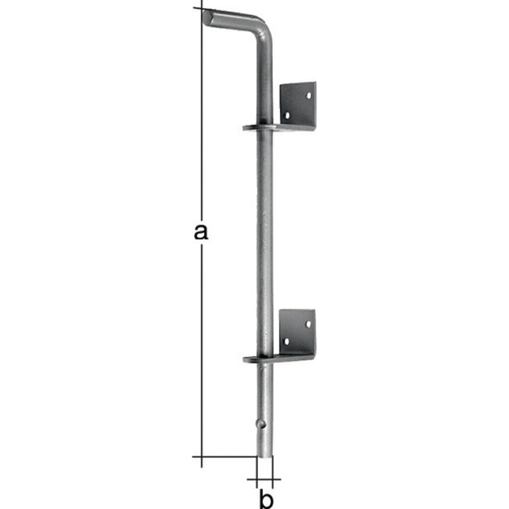 Produktabbildung: GAH Bodenschieber, Stahl verzinkt verzinkt, L400xS16mm, Abstand Bolzen - Tor 30 mm