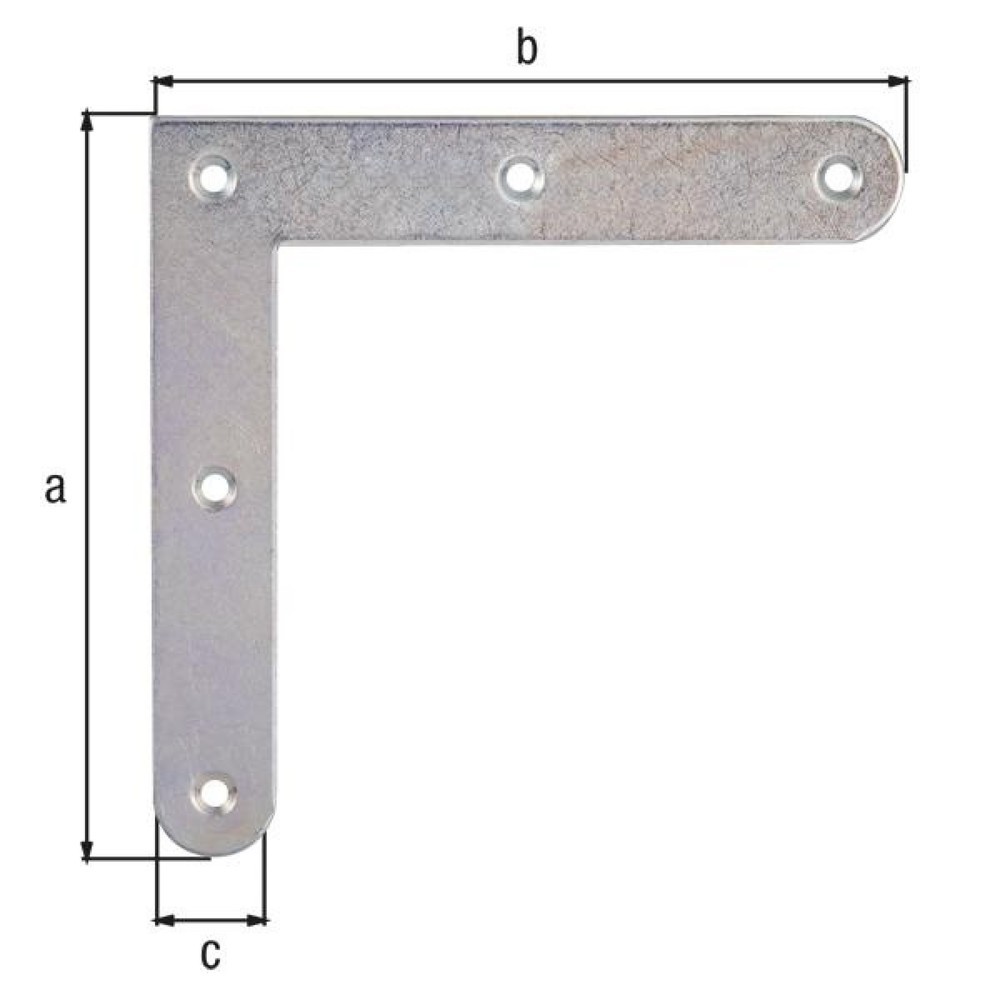 Produktabbildung Nr. 2: GAH Eckwinkel Länge 120 x 120 mm, Breite 20 mm Stärke 2 mm, Stahl galv. verz. dickschichtpassiviert