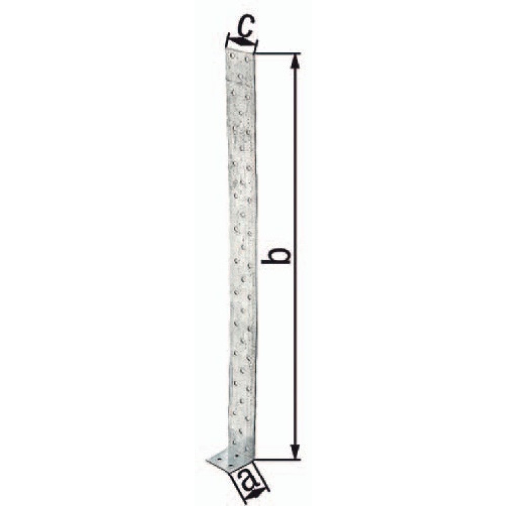 Produktabbildung: GAH Flachstahlbetonanker, Stahl roh sendzimirverzinkt, 205 x 40 x 40 mm Stärke 2 mm