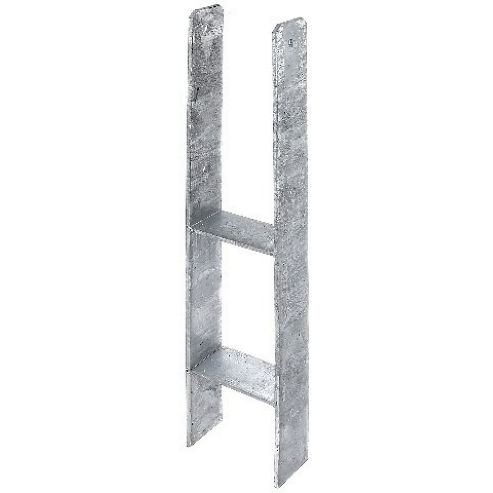 Produktabbildung: GAH H-Pfostenträger, Stahl roh feuerverzinkt, 101x300x600x60mm