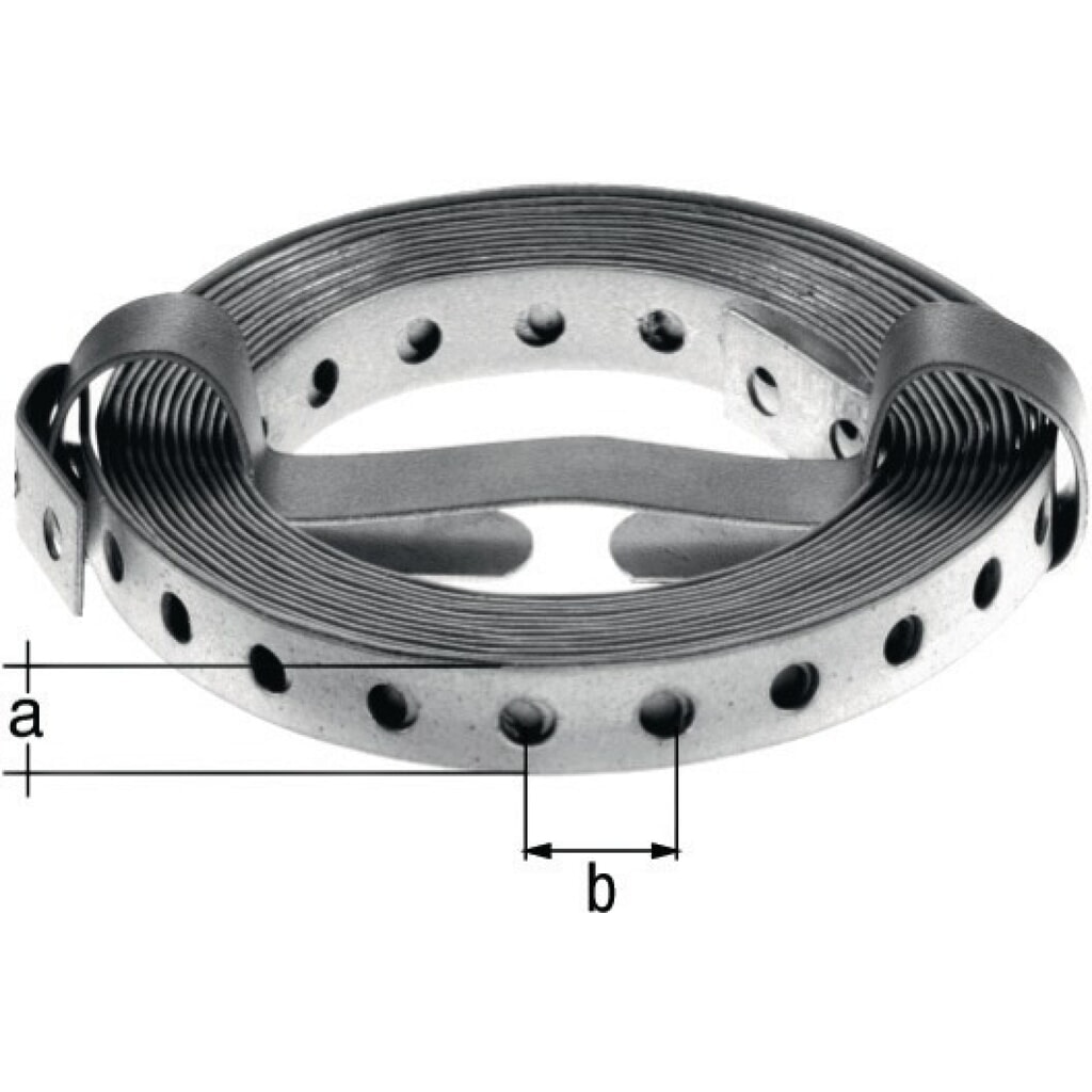 GAH Lochband, sendzimirverzinkt, Band-B20 x 1mm Länge 10 m Produktabbildung: GAH Lochband, sendzimirverzinkt, Band-B20 x 1mm Länge 10 m