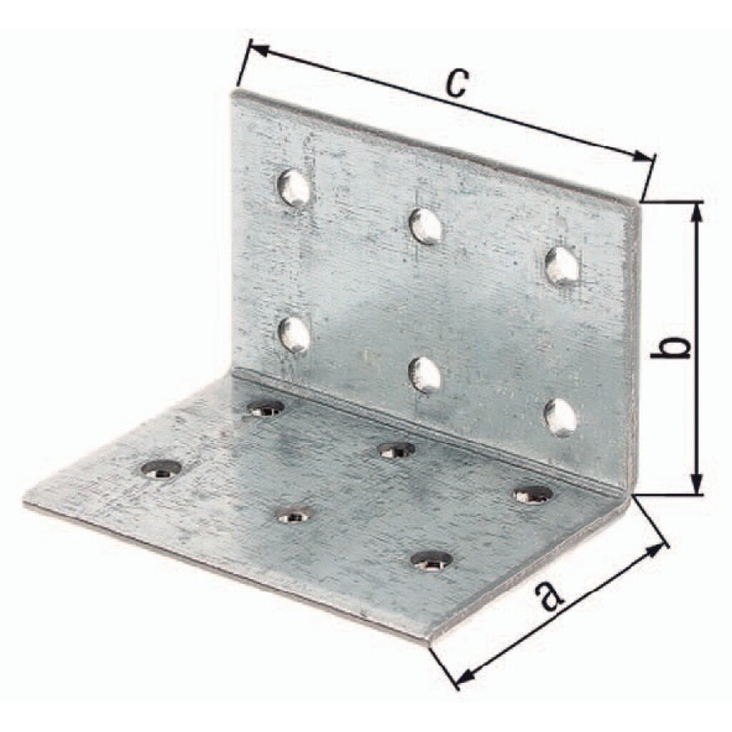 GAH Lochplattenwinkel ETA-8/165, Anzahl Löcher12 S.2,5 mm, 60 x 60x40mm, ETA-8/165 Produktabbildung: GAH Lochplattenwinkel ETA-8/165, Anzahl Löcher12 S.2,5 mm, 60 x 60x40mm, ETA-8/165