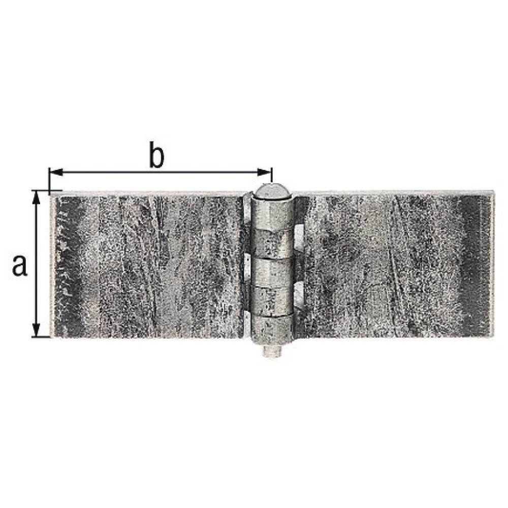 Produktabbildung: GAH Scharnier, Stahl roh, 40x60mm, 5 mm