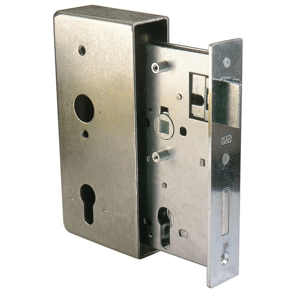 Produktabbildung: GAH Schlosskasten, Maß A185xB90xC55xE34 mm, DIN links / rechts, Dornmaß 55 mm