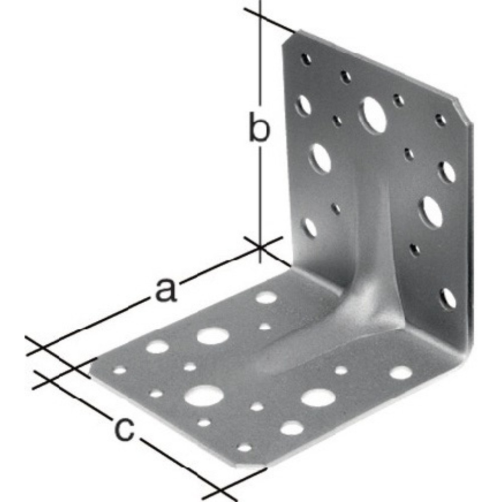 Produktabbildung: GAH Schwerlastwinkelverbinder, Anzahl Löcher4 / 22 S.3 mm, 105 x 105x90mm