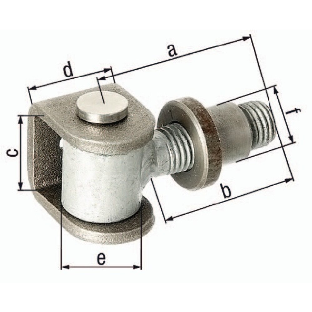 Produktabbildung: GAH Torband, Stahl roh, 65x42x37x30mm