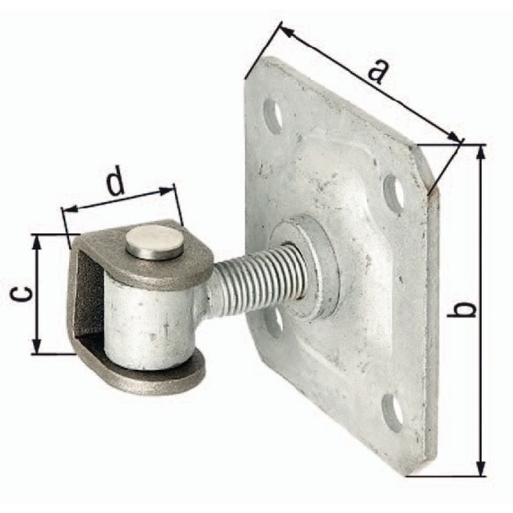 Produktabbildung: GAH Torband, Stahl roh, 100x100x37x30mm