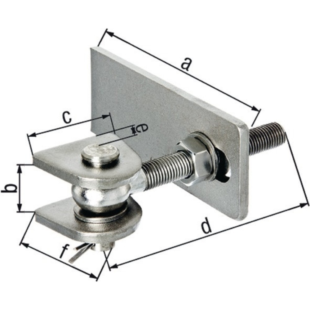 Produktabbildung: GAH Torband, Stahl roh, 75x19x44x120x25x45mm, Beutel
