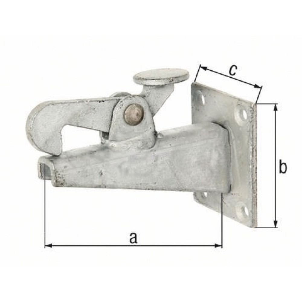 Produktabbildung: GAH Torfeststeller, mit Gegenplatte, Stahl feuerverzinkt, 100 mm