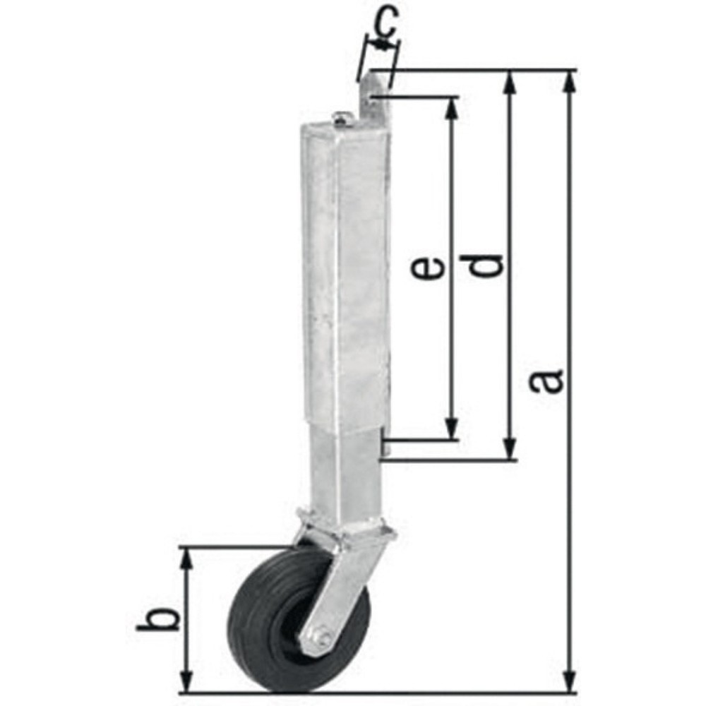 Produktabbildung: GAH Torlaufrolle, Tore bis 70 kg, Stahl verzinkt, 400 mm