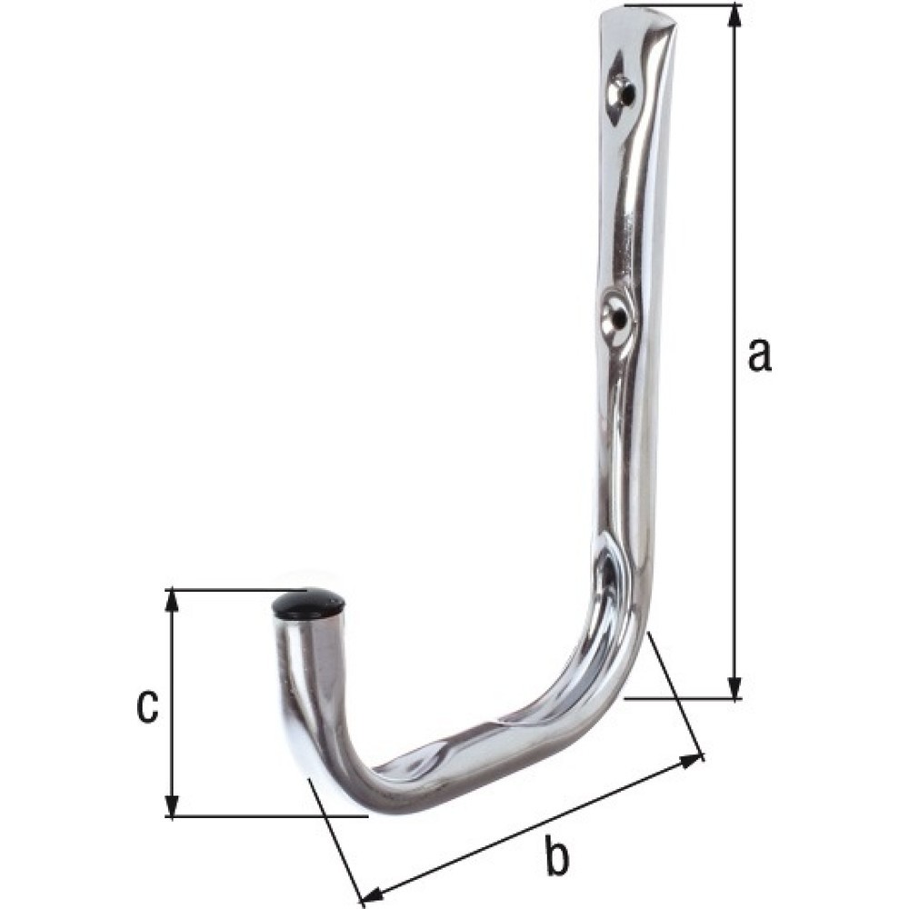 Produktabbildung: GAH Wandhaken, Stahl verzinkt, einfach Ausladung 250 mm, Höhe 300 mm Ø 18 mm