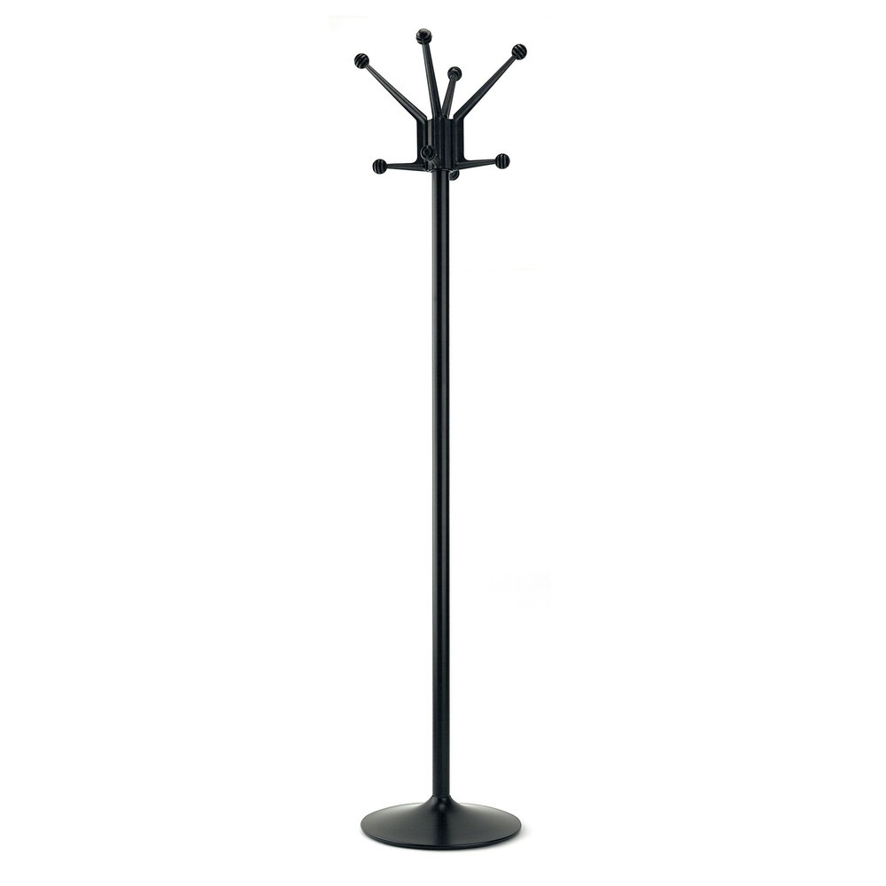 Produktabbildung: Garderobenständer Barcelona, freistehend, 8 Haken, schwarz