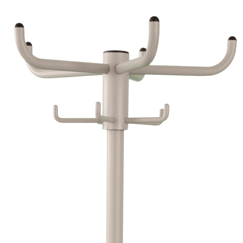 Garderobenständer, freistehend, 10 Haken, mit Regenschirmhalter, grau, schwarz Produktabbildung Nr. 2: Garderobenständer, freistehend, 10 Haken, mit Regenschirmhalter, grau, schwarz