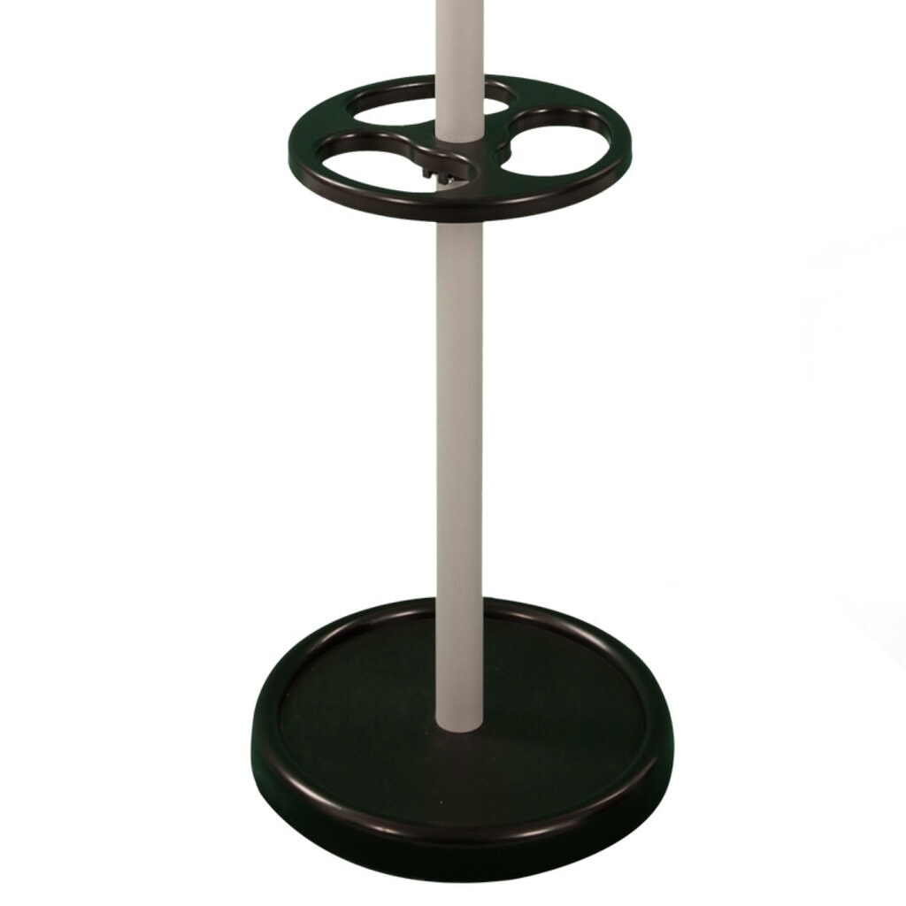 Garderobenständer, freistehend, 10 Haken, mit Regenschirmhalter, grau, schwarz Produktabbildung Nr. 3: Garderobenständer, freistehend, 10 Haken, mit Regenschirmhalter, grau, schwarz