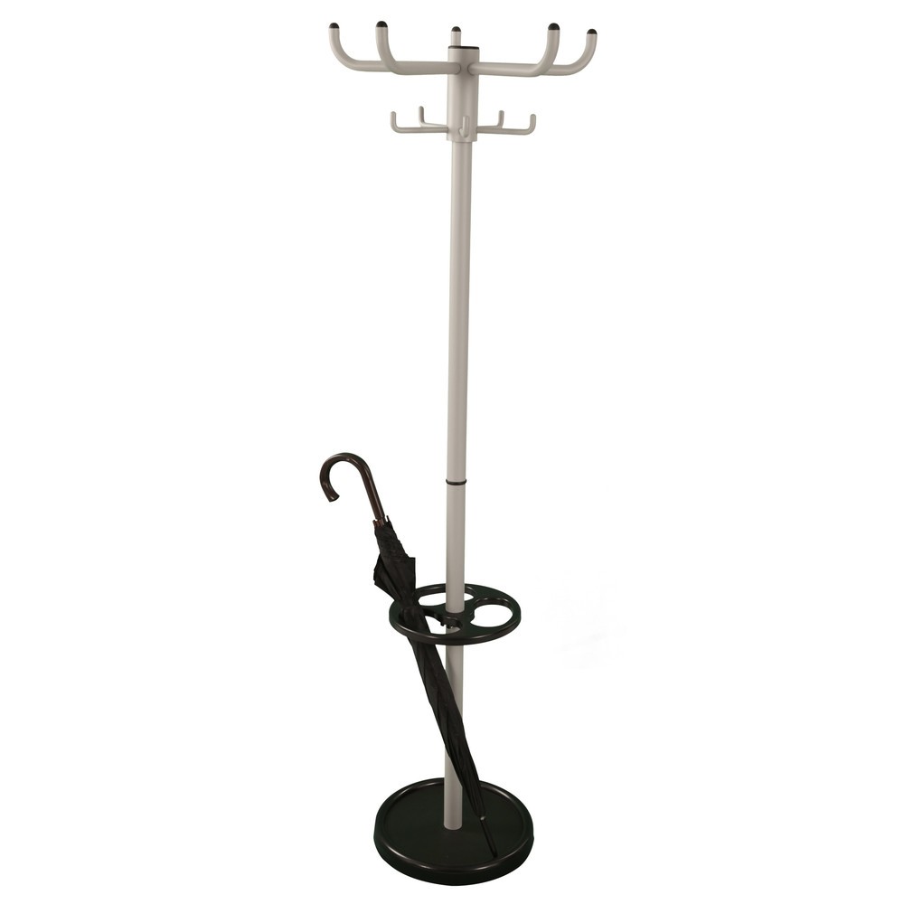 Produktabbildung Nr. 5: Garderobenständer, freistehend, 10 Haken, mit Regenschirmhalter, grau, schwarz