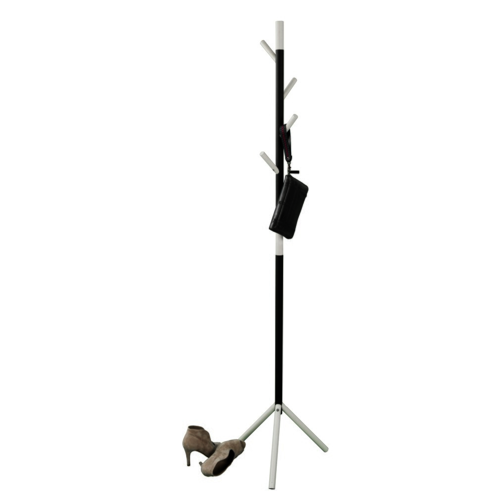 Produktabbildung Nr. 4: Garderobenständer Linair, freistehend, 4 Haken, schwarz, weiß