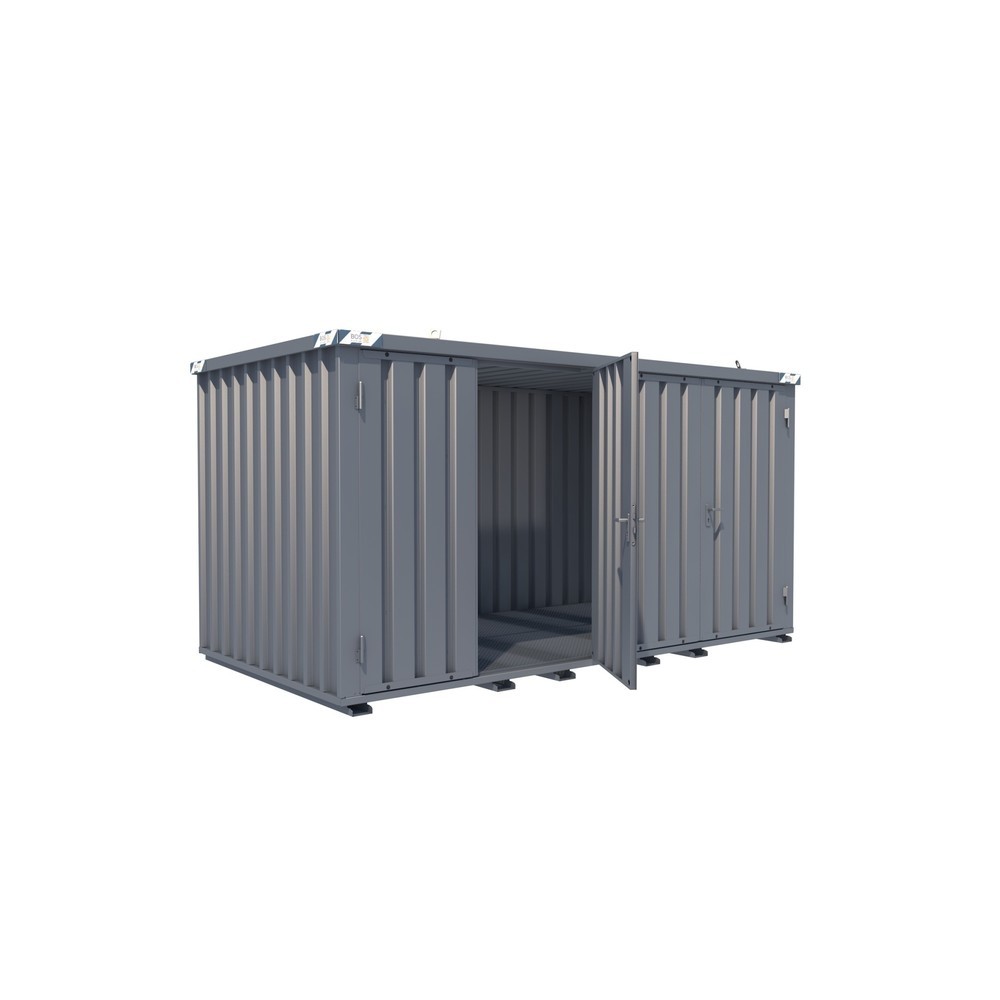 Produktabbildung: BOS® Gasflaschen-Container SGL, BxT 2.100 x 4.100 mm, Tür längsseitig, 2x 2-flügelig