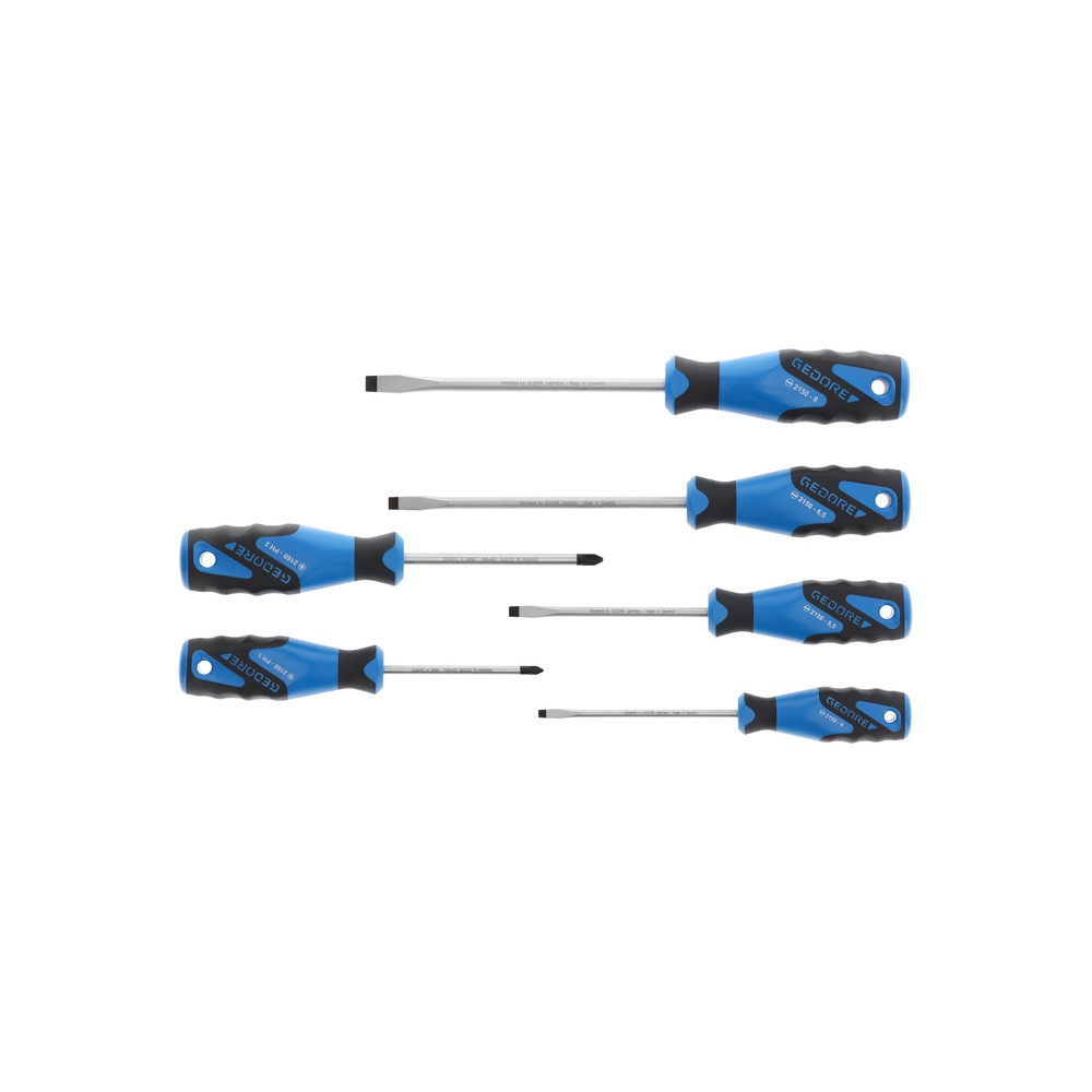 Produktabbildung: GEDORE 3K-Schraubendreher-Satz 6-tlg SL 4-8 PH 1-2 2150-2160 PH-06