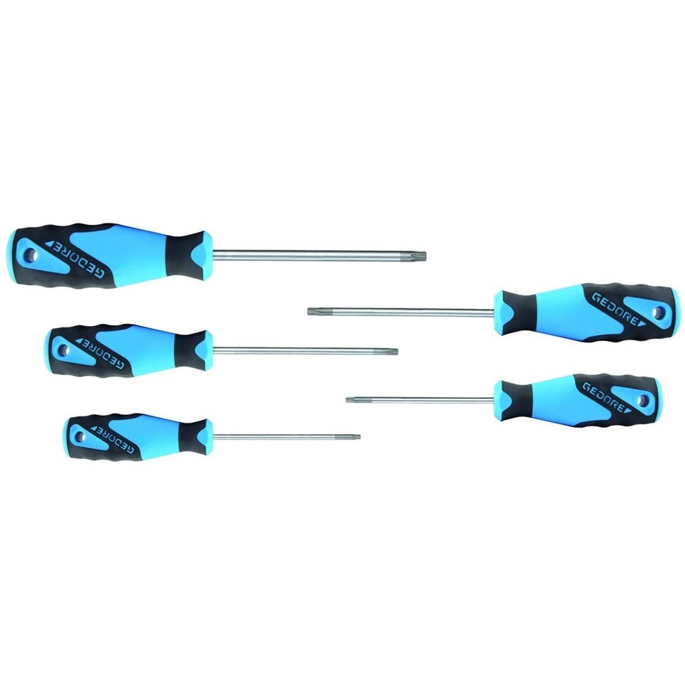 Produktabbildung: GEDORE 3K-Schraubendreher-Satz 5-tlg TORX Stift T10-T30 2163 TXB-05