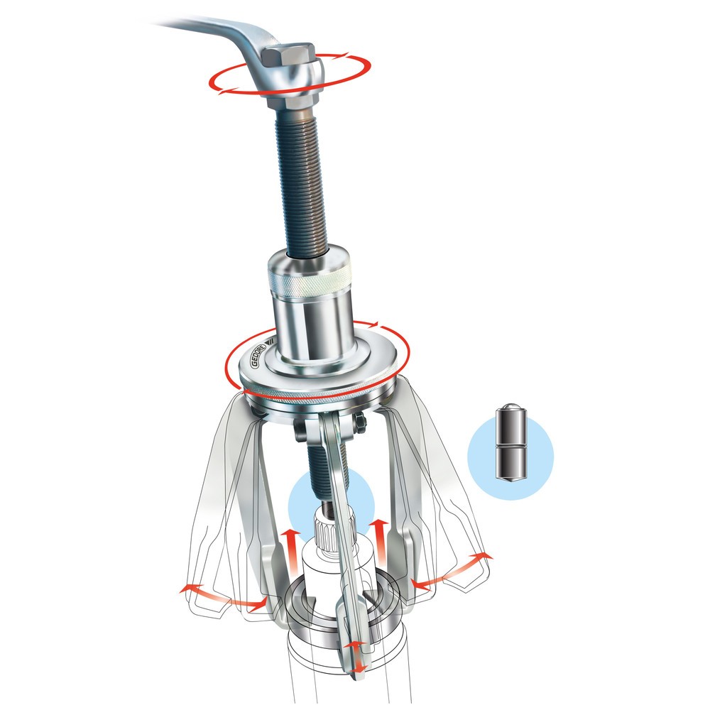 Produktabbildung Nr. 2: GEDORE Abzieher TWIST+PULL 3-armig mit Dreharretierung 1.09/2