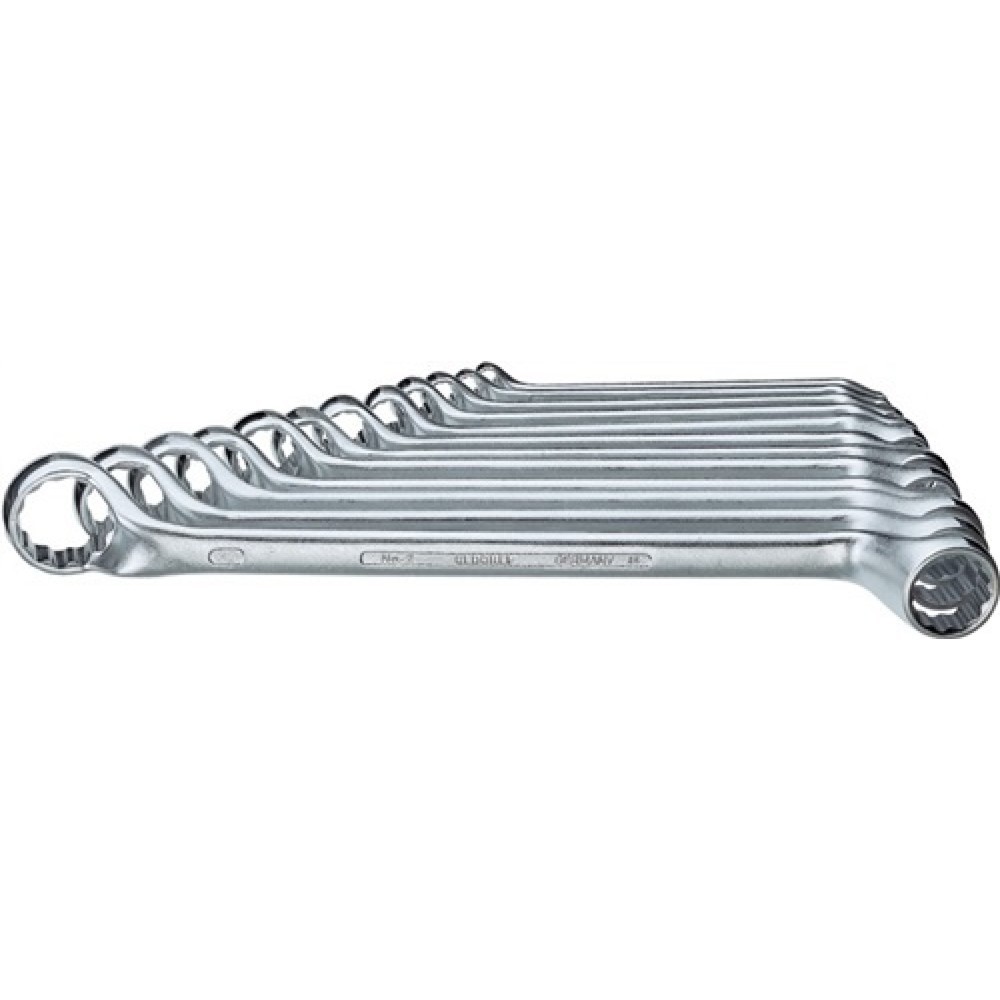 Produktabbildung: Doppelringschlüsselsatz 2-8 8-tlg.SW 6mm-22mm tief gekr.