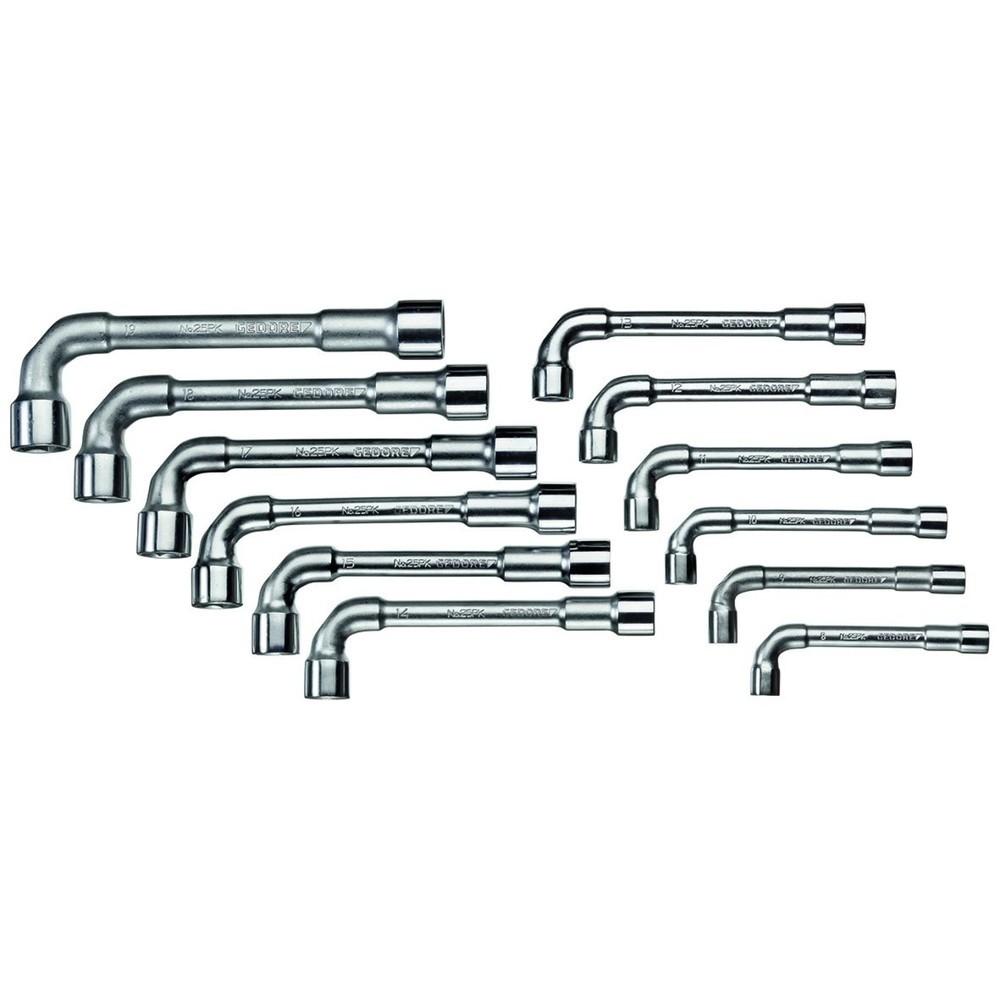 Produktabbildung: GEDORE Doppelsteckschlüssel-Satz 12-tlg 8-19 mm 25 PK-012