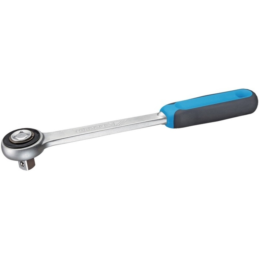 Produktabbildung: GEDORE D.-Knarre 1993 Z-94 1/2 Zoll 48 Z.L.270mm m.umsteckbaren 4-KT