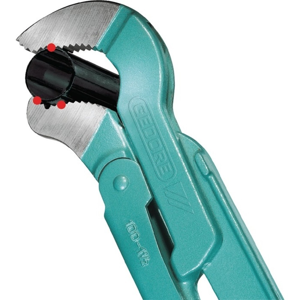 Produktabbildung Nr. 2: GEDORE Eckrohrzange Eck-Schwede-snap®, für Rohre 3 ″, Gesamtlänge 630 mm Spannweite 110 mm