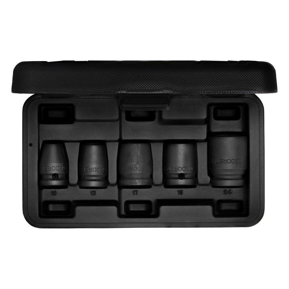 Produktabbildung: GEDORE Kraftschrauber-Satz 1/2" 5-tlg 6-kant 10-24 mm K 19-028