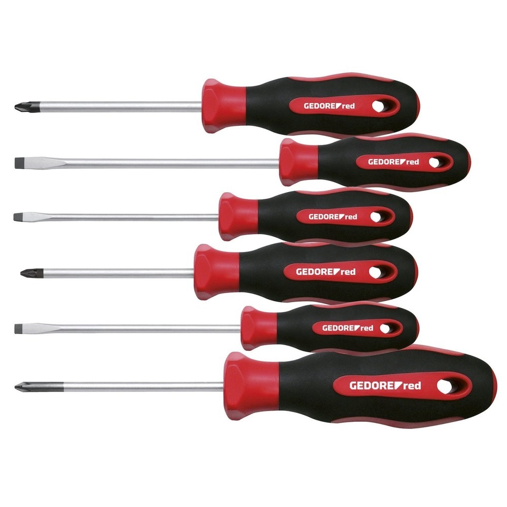 Produktabbildung: GEDORE red 2K-Schraubendrehersatz PZ+SL 6tlg R38002106