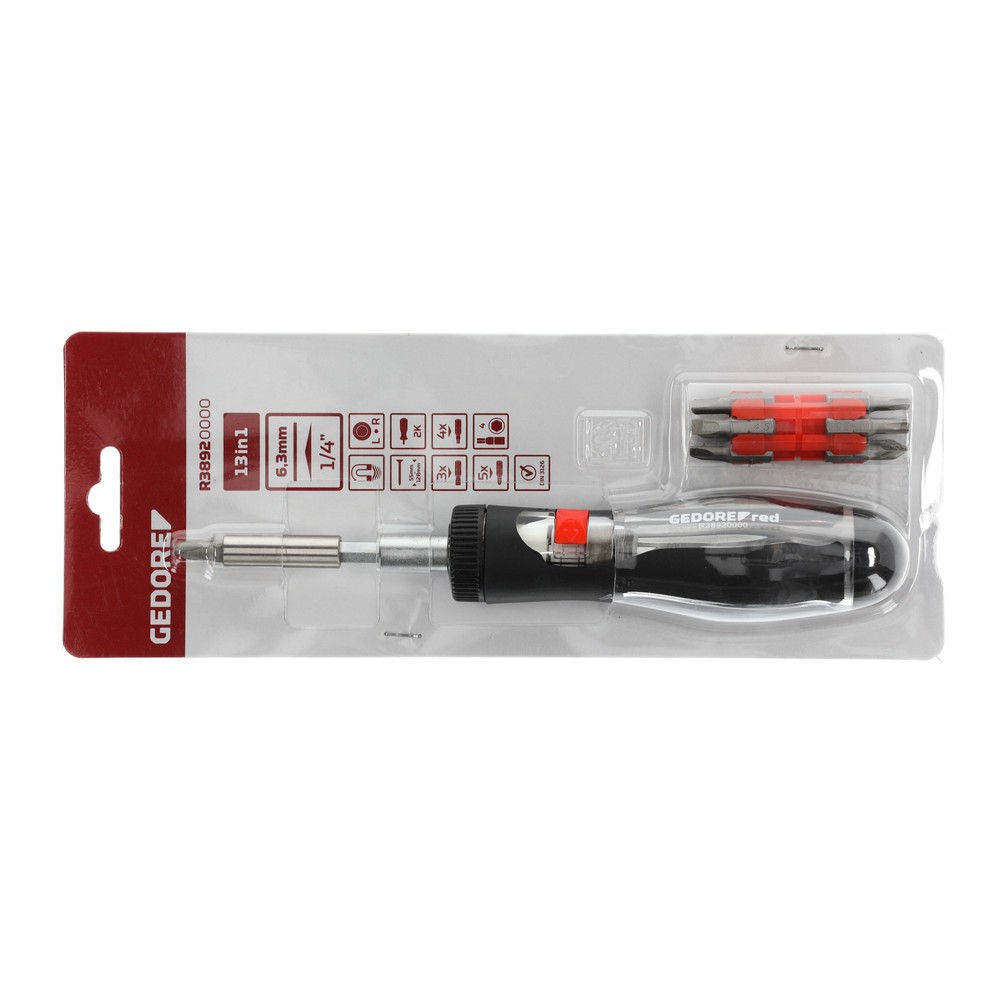 Produktabbildung Nr. 2: GEDORE red Knarrenschraubendr. Bit-Tlskp. 1/4 13in1 R38920000