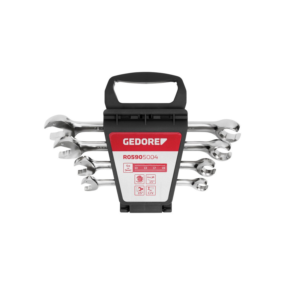 Produktabbildung: GEDORE red Ringratschenmaulschl.offen 10-19mm 4tlg R05905004