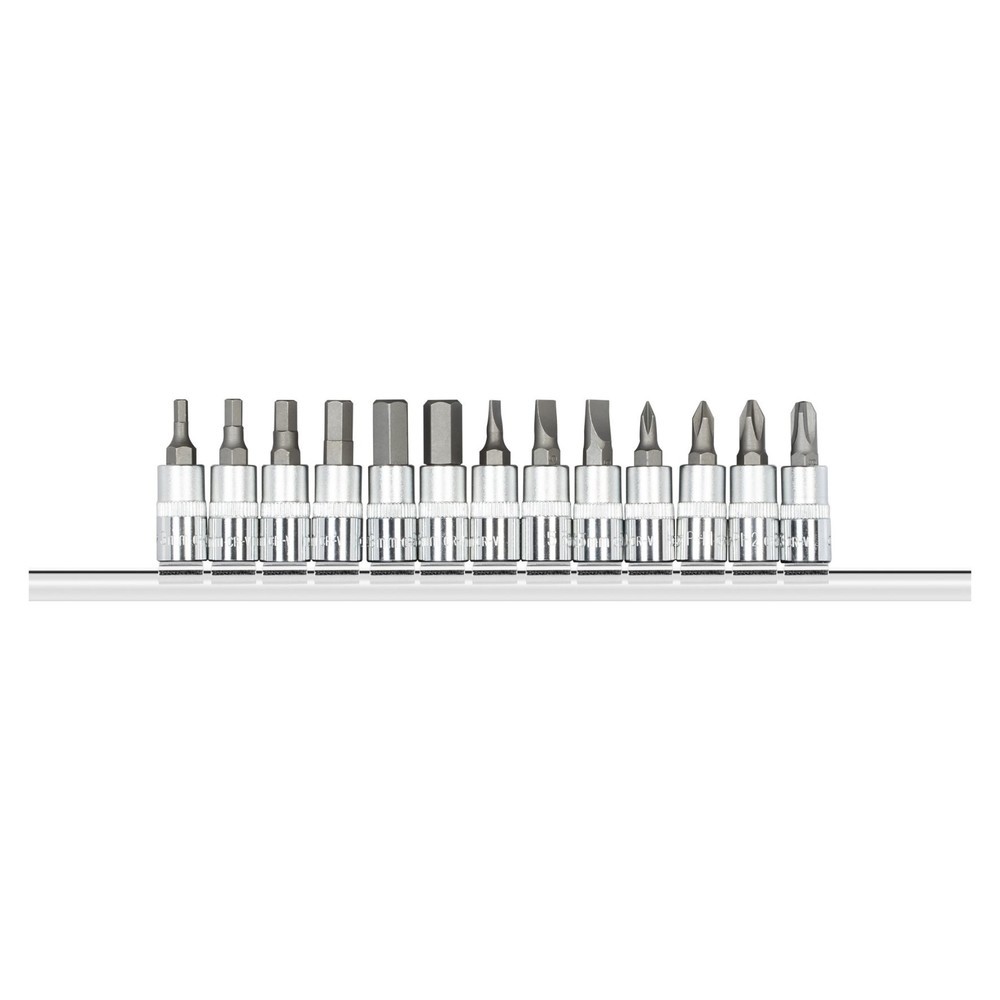Produktabbildung: GEDORE red Schraubendr.Einsätze 1/4 +Leiste 13tlg R48008013