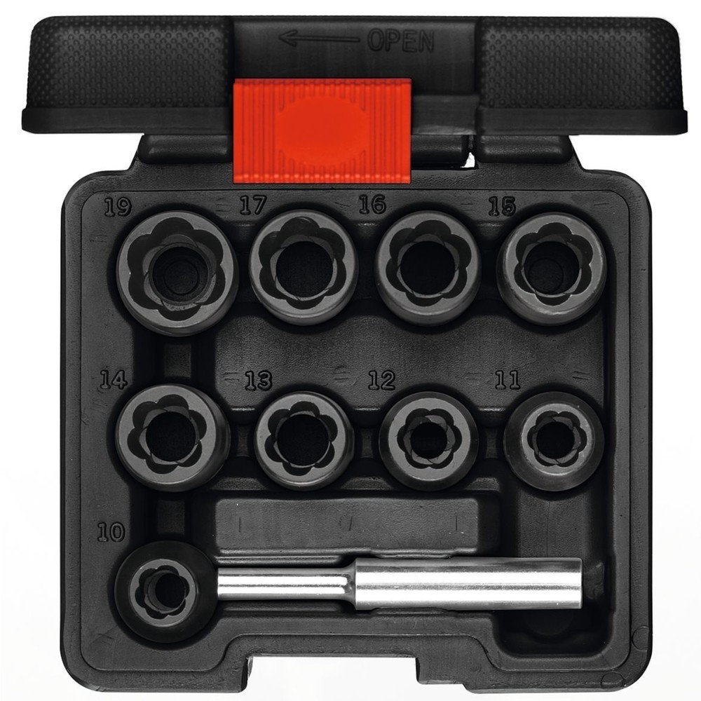 Produktabbildung: GEDORE red Spiralnutenausdreher 1/2 SW10-19mm 10tlg R68003010