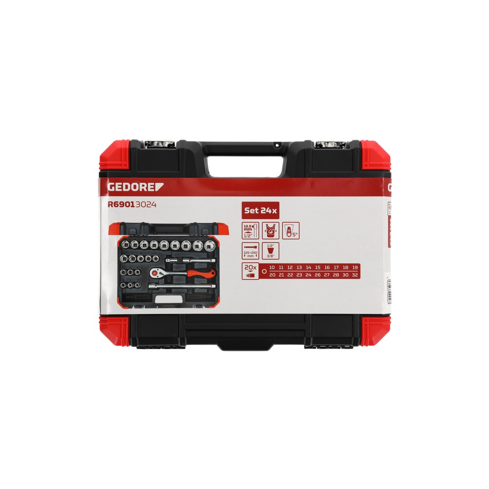 Produktabbildung Nr. 2: GEDORE red Steckschl.Satz 1/2 SW10-32mm 24tlg R69013024
