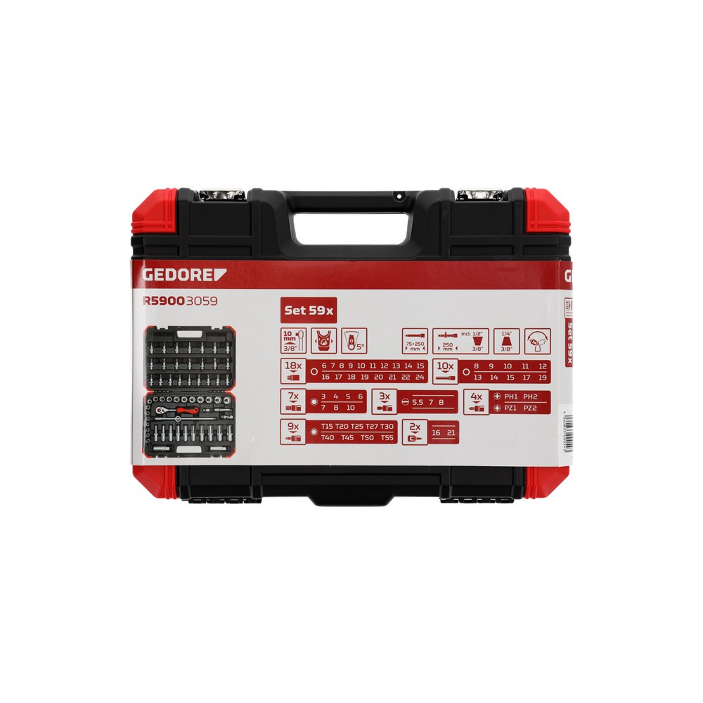Produktabbildung Nr. 2: GEDORE red Steckschl.Satz 3/8 SW6-24mm 59tlg R59003059
