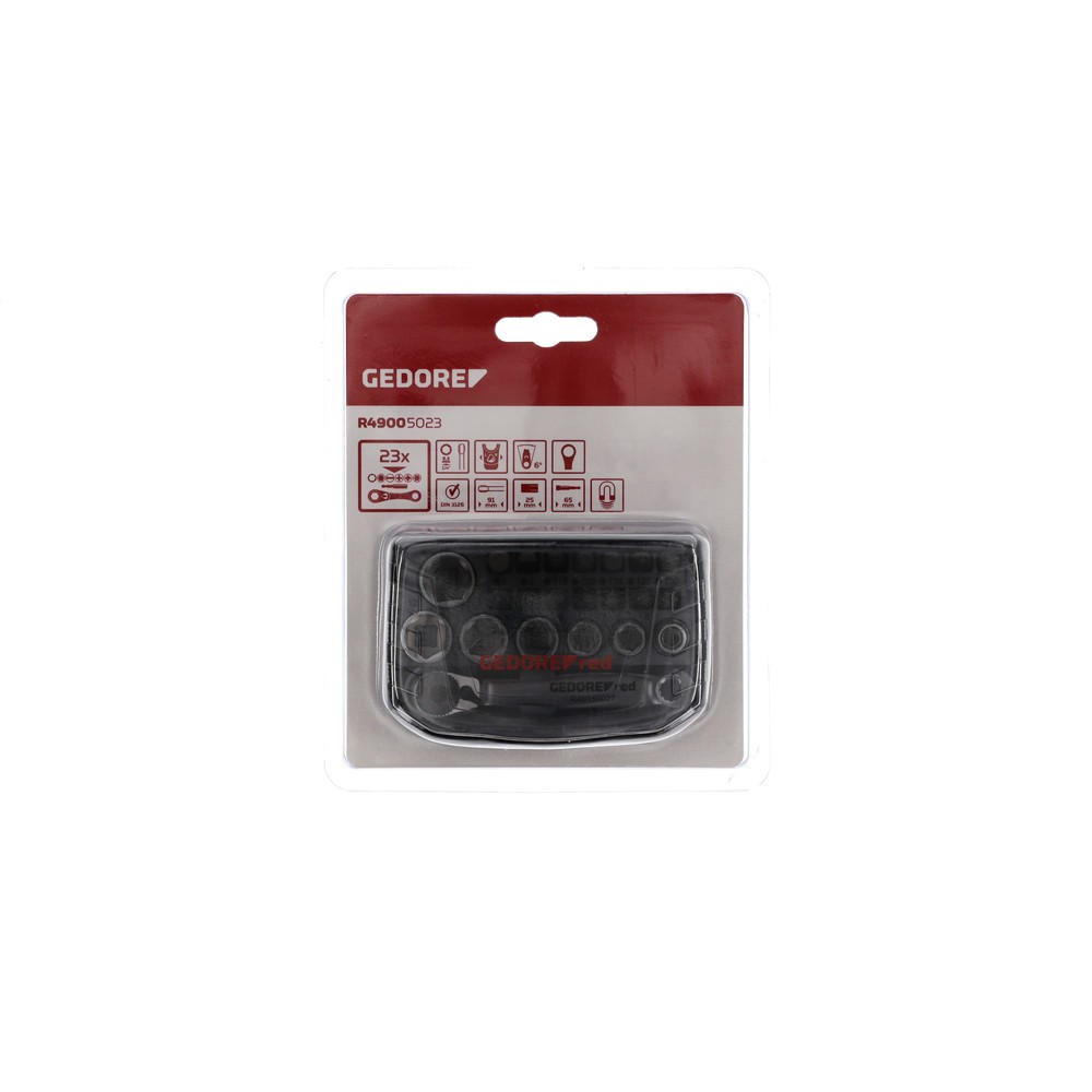 Produktabbildung Nr. 2: GEDORE red Steckschl.Satz 1/4 SW6-13mm +Bits 23tlg R49005023