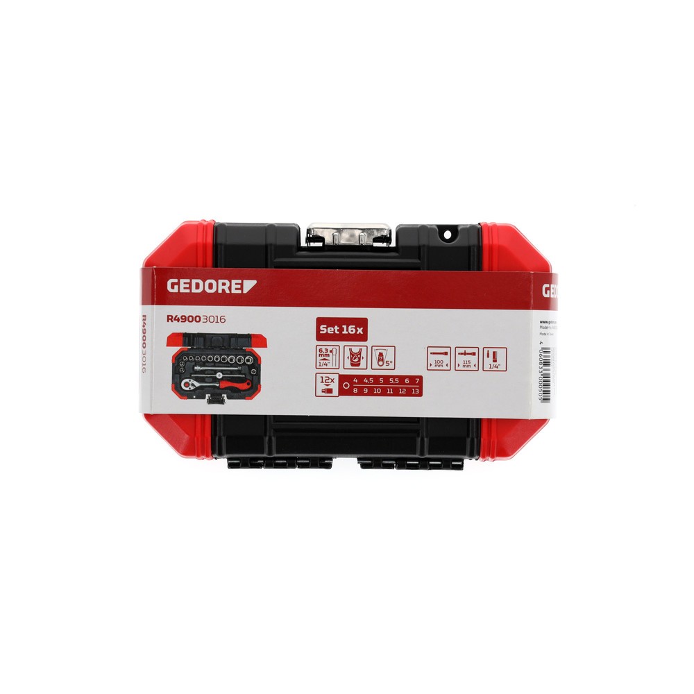 Produktabbildung Nr. 2: GEDORE red Steckschl.Satz 1/4 SW4-13mm 16tlg R49003016