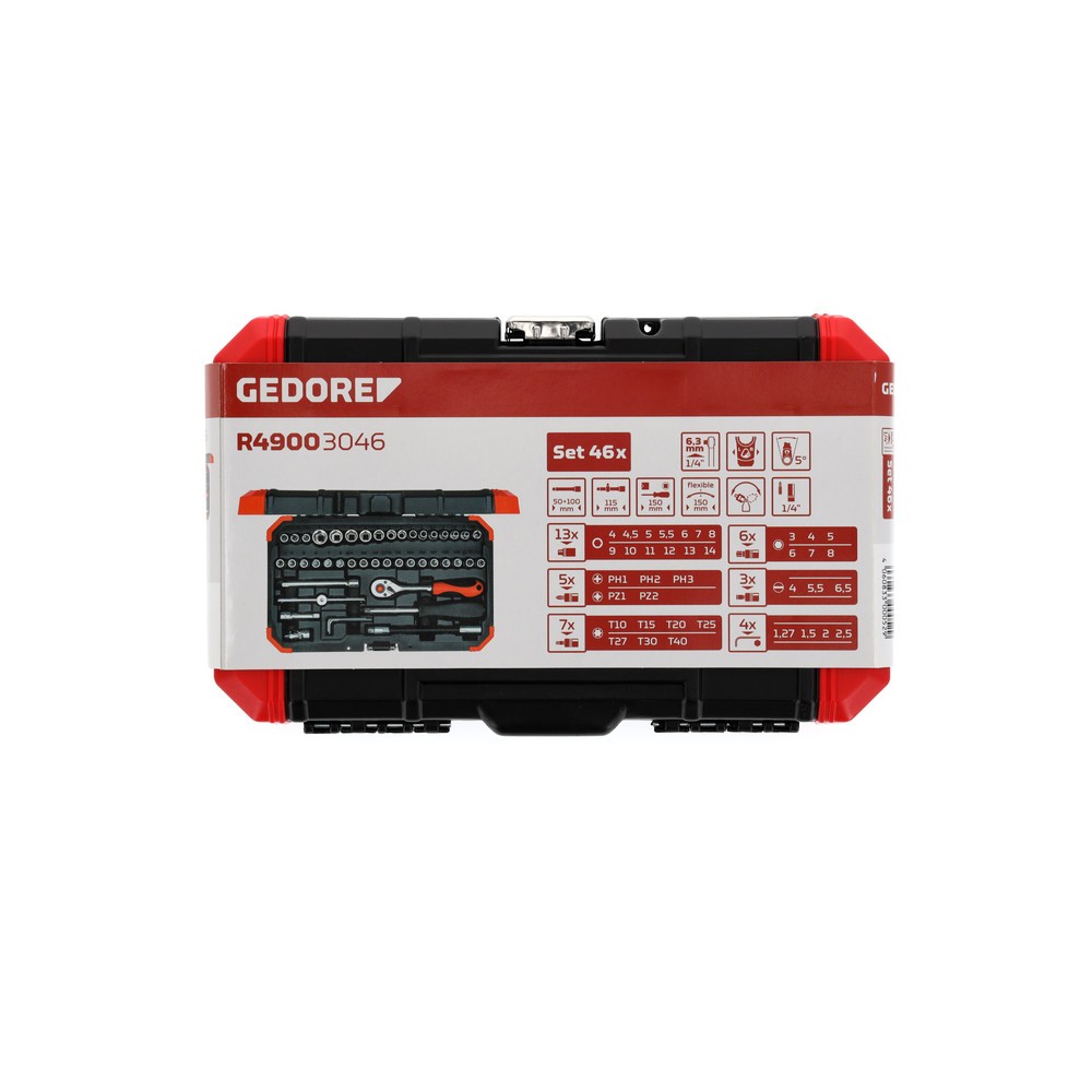 Produktabbildung Nr. 2: GEDORE red Steckschl.Satz 1/4 SW4-14mm 46tlg R49003046