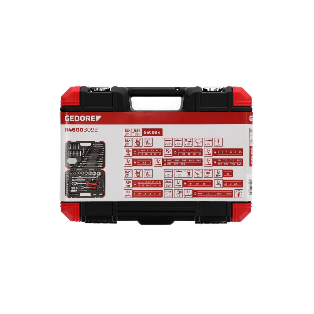 Produktabbildung Nr. 2: GEDORE red Steckschl.Satz 1/4+1/2 92tlg R46003092