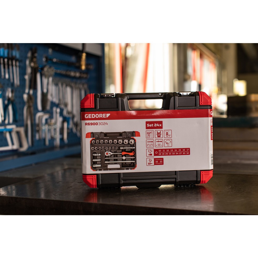 Produktabbildung Nr. 17: GEDORE red Steckschl.Satz 1/2 SW10-32mm 24tlg R69003024
