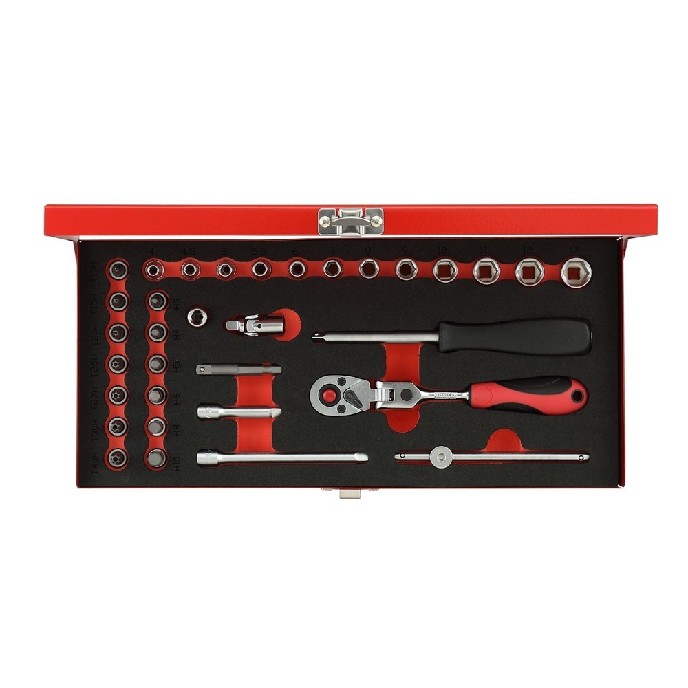Produktabbildung: GEDORE red Steckschl.Satz 1/4 SW4-13mm 33tlg R49044033