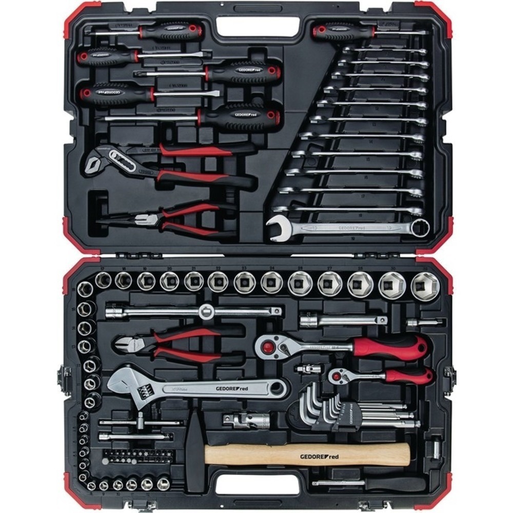 Produktabbildung: GEDORE RED Steckschlüssel-/Handwerkzeugkoffer R4600 3100, 100-teilig