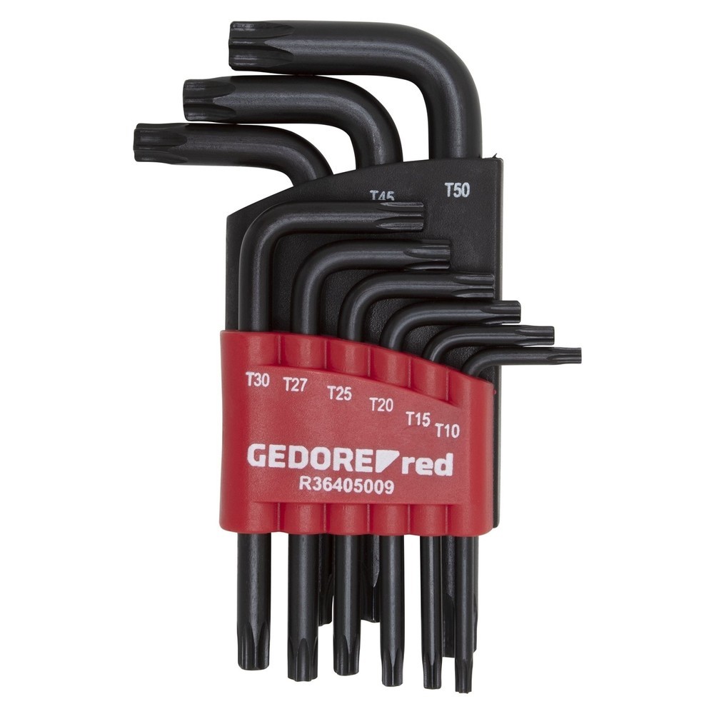Produktabbildung: GEDORE red Winkelschraubendrehersatz TX T10-50 9tlg R36405009
