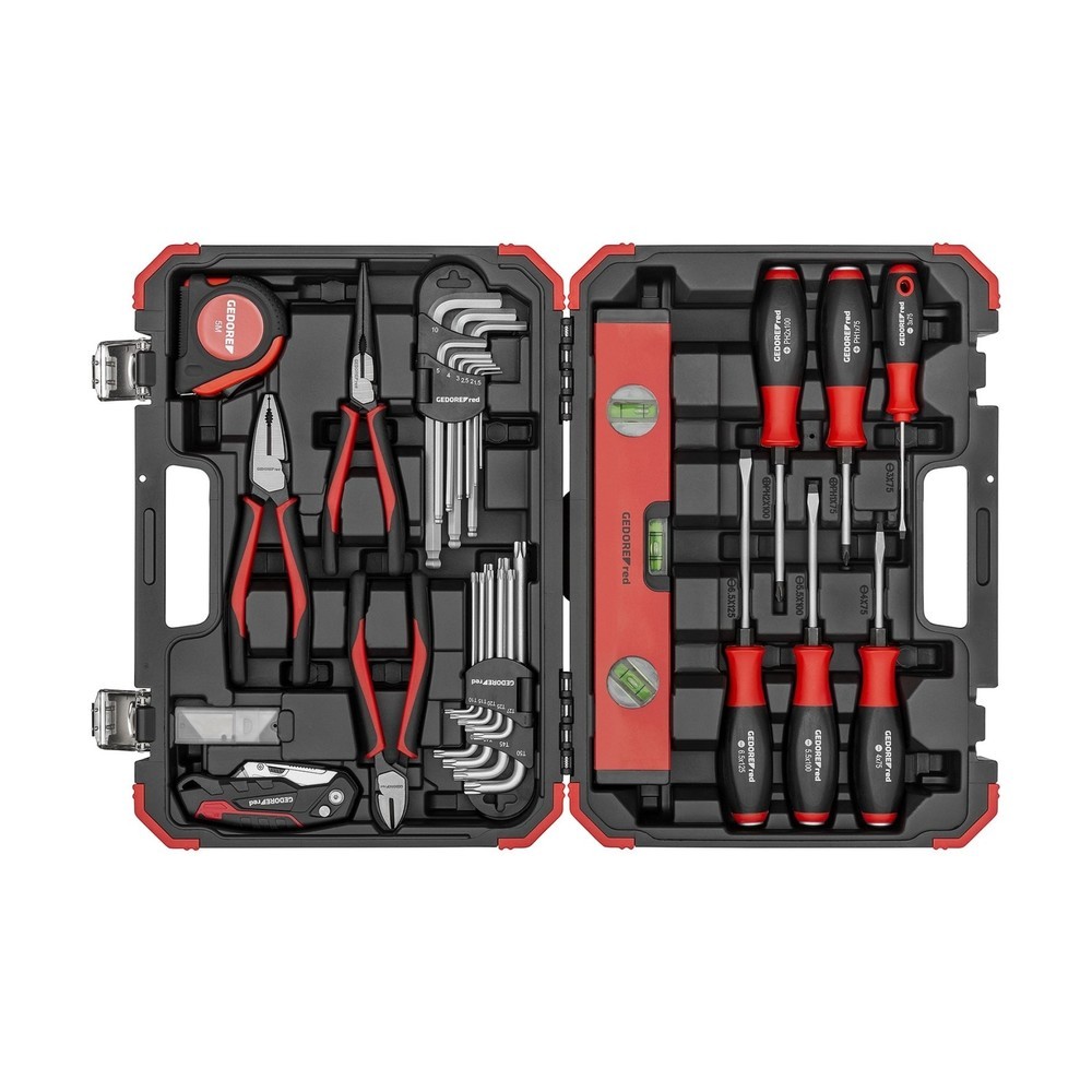 Produktabbildung: GEDORE red Wkz.Satz Messen-Schneiden-Schrauben 43tlg R38003043