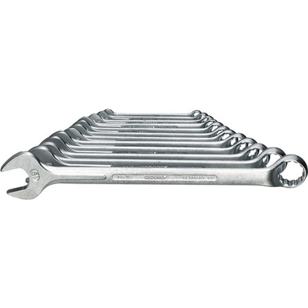 Produktabbildung: Ringmaulschlüssel-Satz 1 B-08 8-tlg.SW 10-24mm Form B CV-Stahl GEDORE
