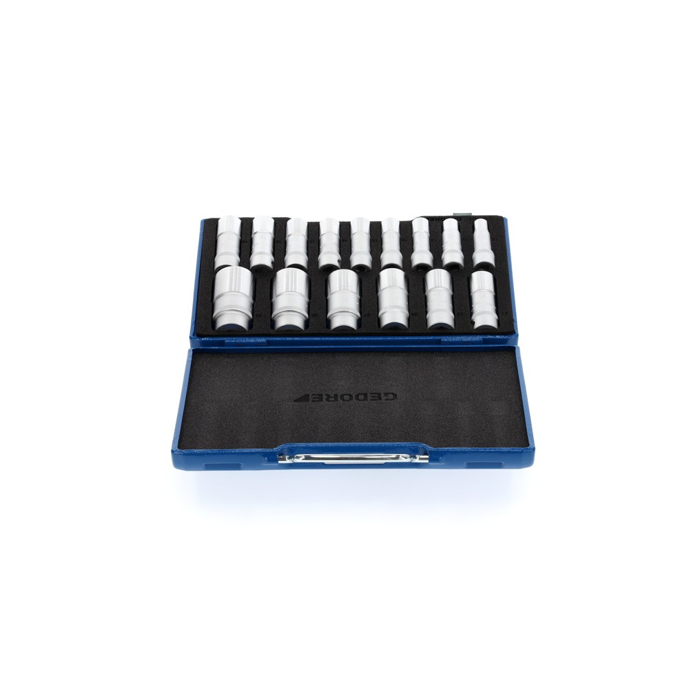 Produktabbildung Nr. 4: GEDORE Steckschlüssel-Satz 1/2" 15-tlg UD 10-32 mm D 19 L-015