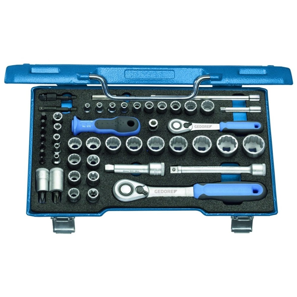 Produktabbildung: GEDORE Steckschlüssel-Satz 3/8" + 1/4", 50-tlg D 30 TX20 U-20