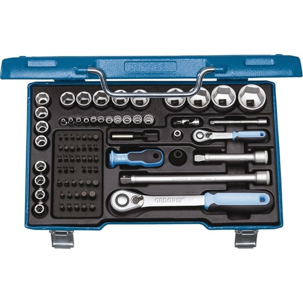 Produktabbildung: GEDORE Steckschlüsselsatz 19 V20U-20 81tlg.1/4+1/2 Zoll 4-36mm Z.40/60 6/12-Kant