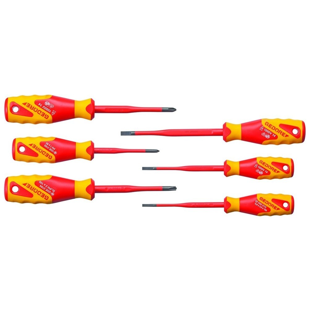 Produktabbildung: GEDORE VDE-Schraubendreher-Satz SLIM DRIVE, 6-tlg VDE 2162-2172 PM-06